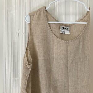 FLAX 100% linen fundadmental tank size 1X